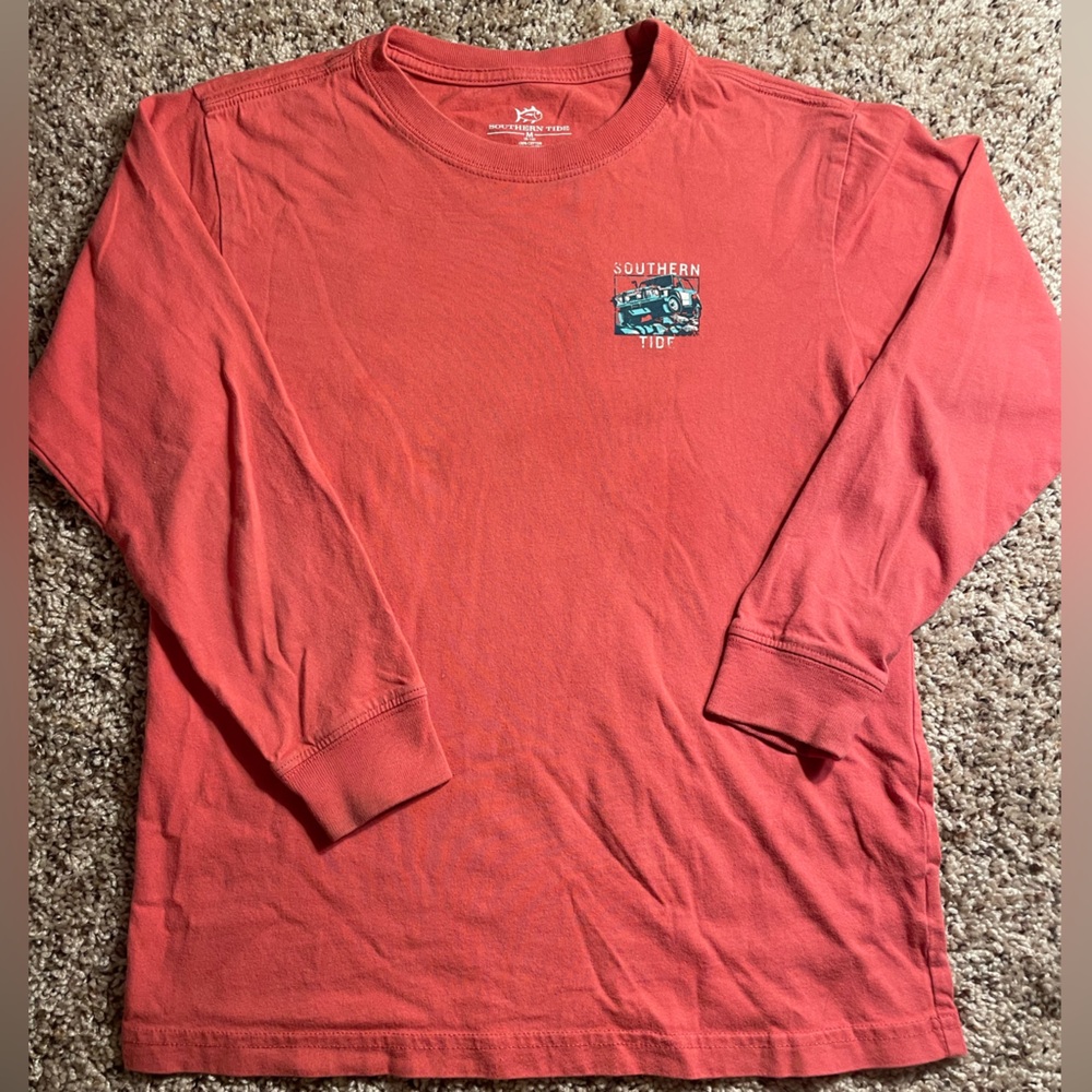 Southern Tide Red Graphic Long Sleeve Tee